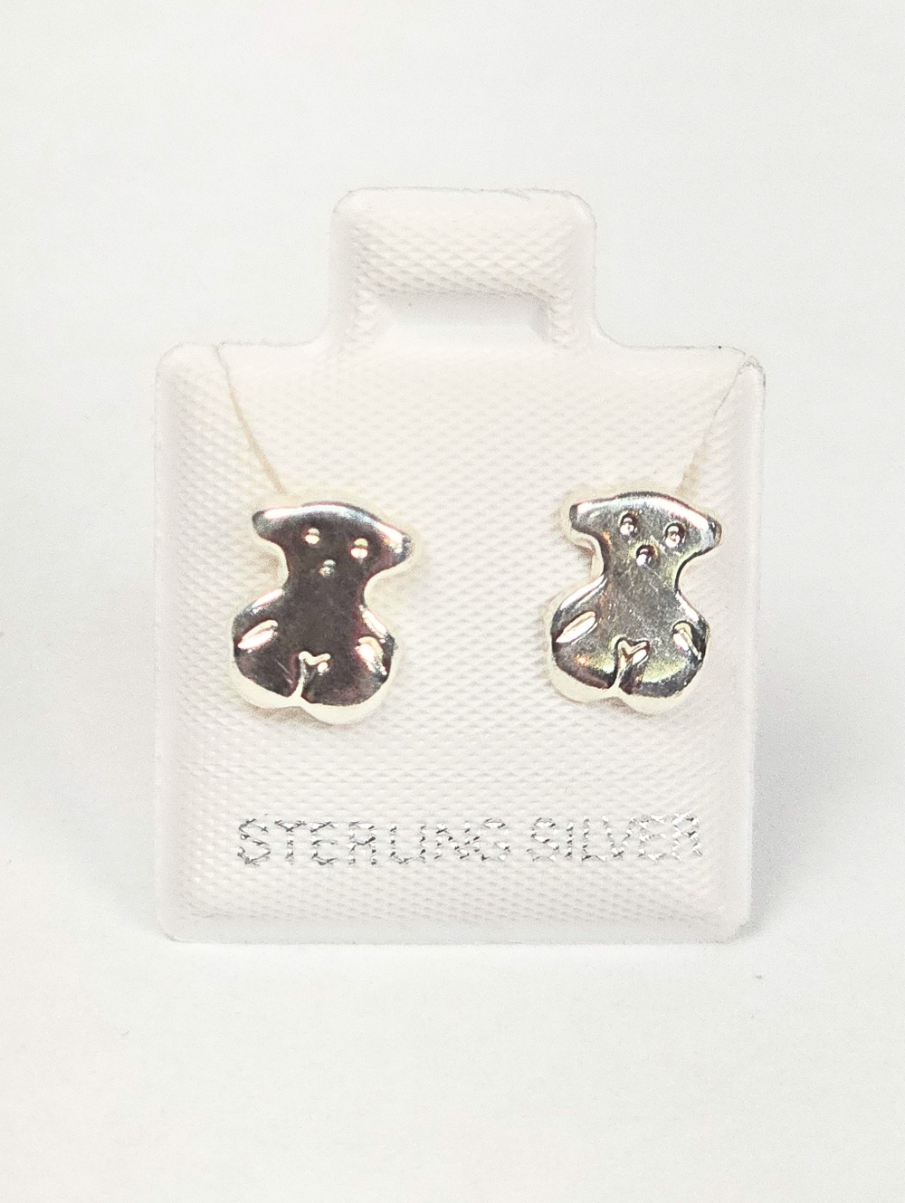 Tous Teddy Bear Stud Earrings Designer-Inspired 925 Mexican Sterling Silver
